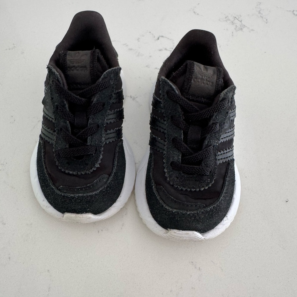 Adidas Kids Black and White Sneakers
